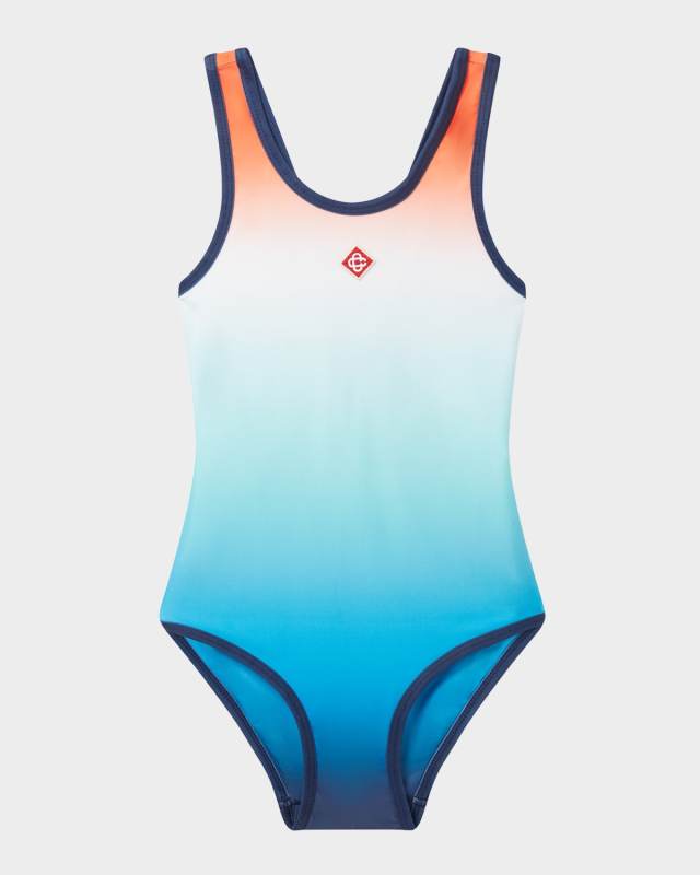 Girl's Exclusive Beach Club 1Pc Gradient Swimsuit, Size 5-1